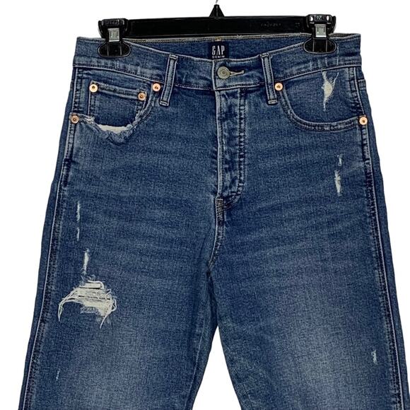 Gap Denim Cheeky Straight Button-Fly Belt Loops 5 Working Pockets Size 4/27 - Picture 2 of 13